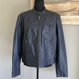 Blue Faux leather XL like new Jacket